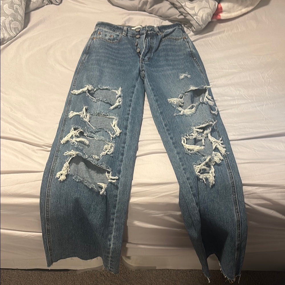 Distressed Blue Jeans for Women